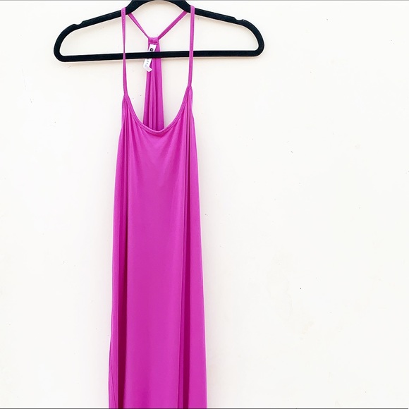 Fabletics Neema Maxi Dress Sleeveless Racerback Purple Medium - Picture 2 of 5